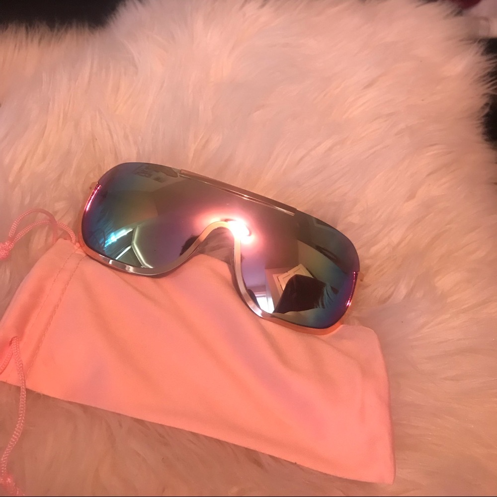Never worn rose gold reflective sunglasses.
